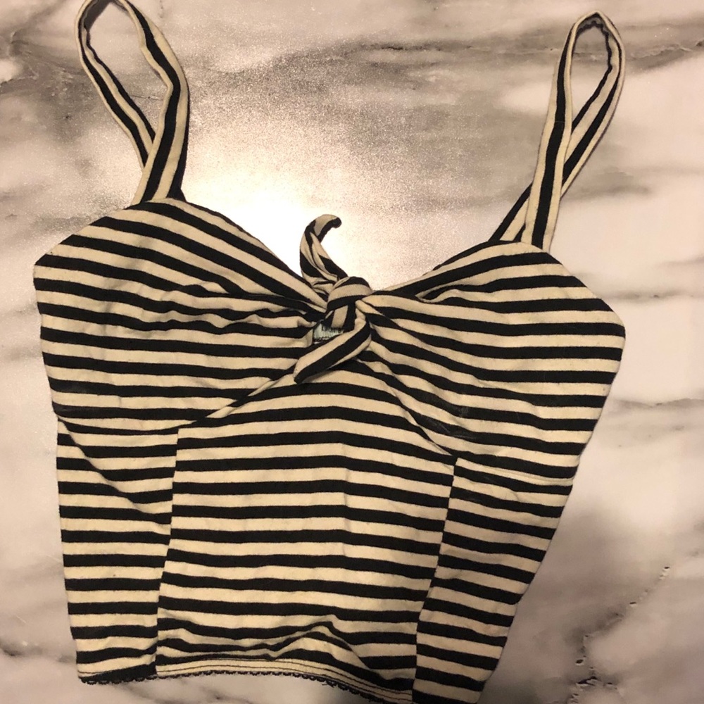 Striped cropped tank